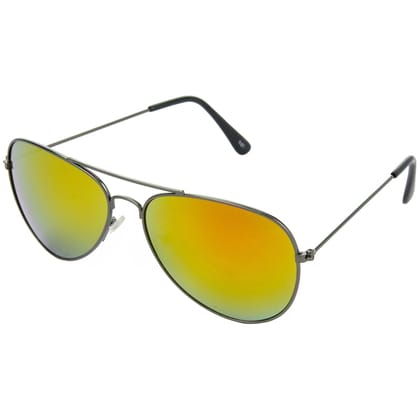 Hrinkar Yellow Pilot Sunglasses Styles Grey Frame Glasses for Men & Women - HRS140