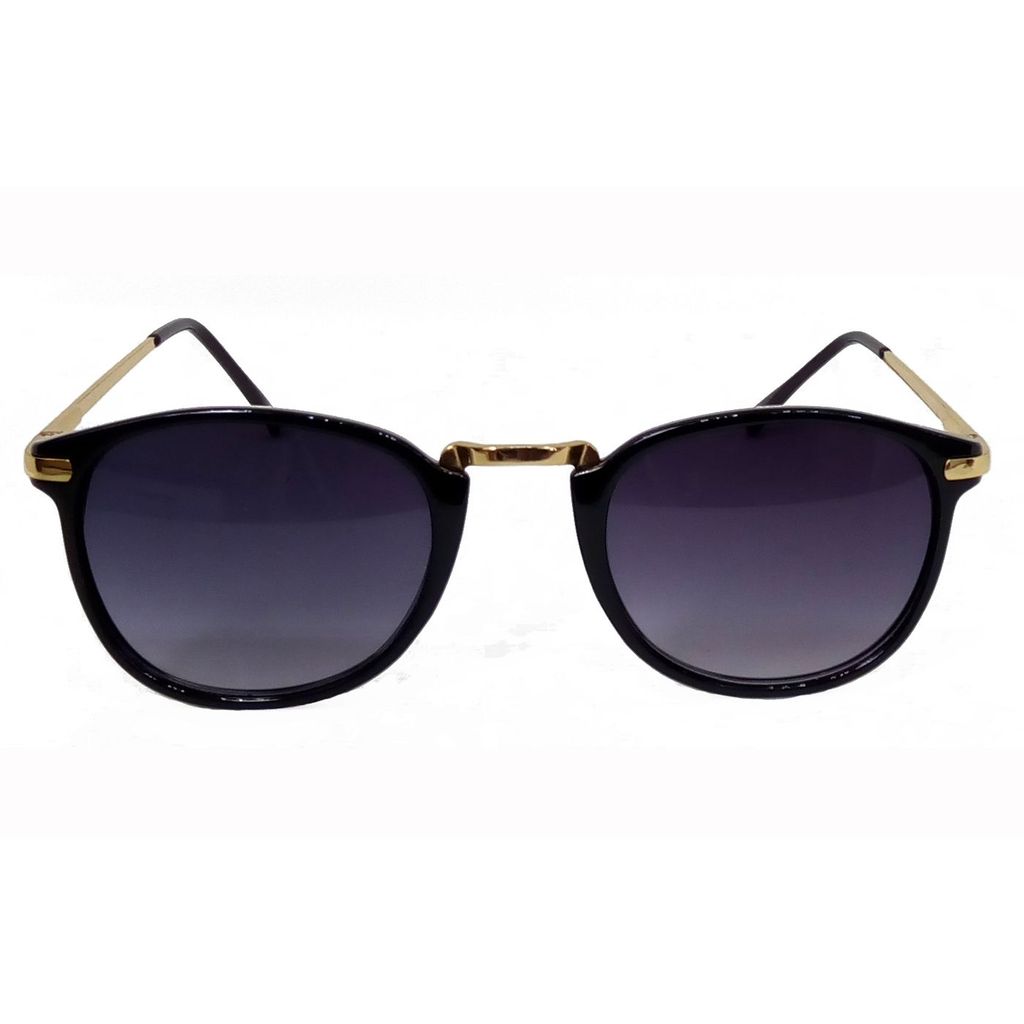 Hrinkar Grey Round Sunglasses Styles Golden Frame Glasses for Men & Women - HRS236