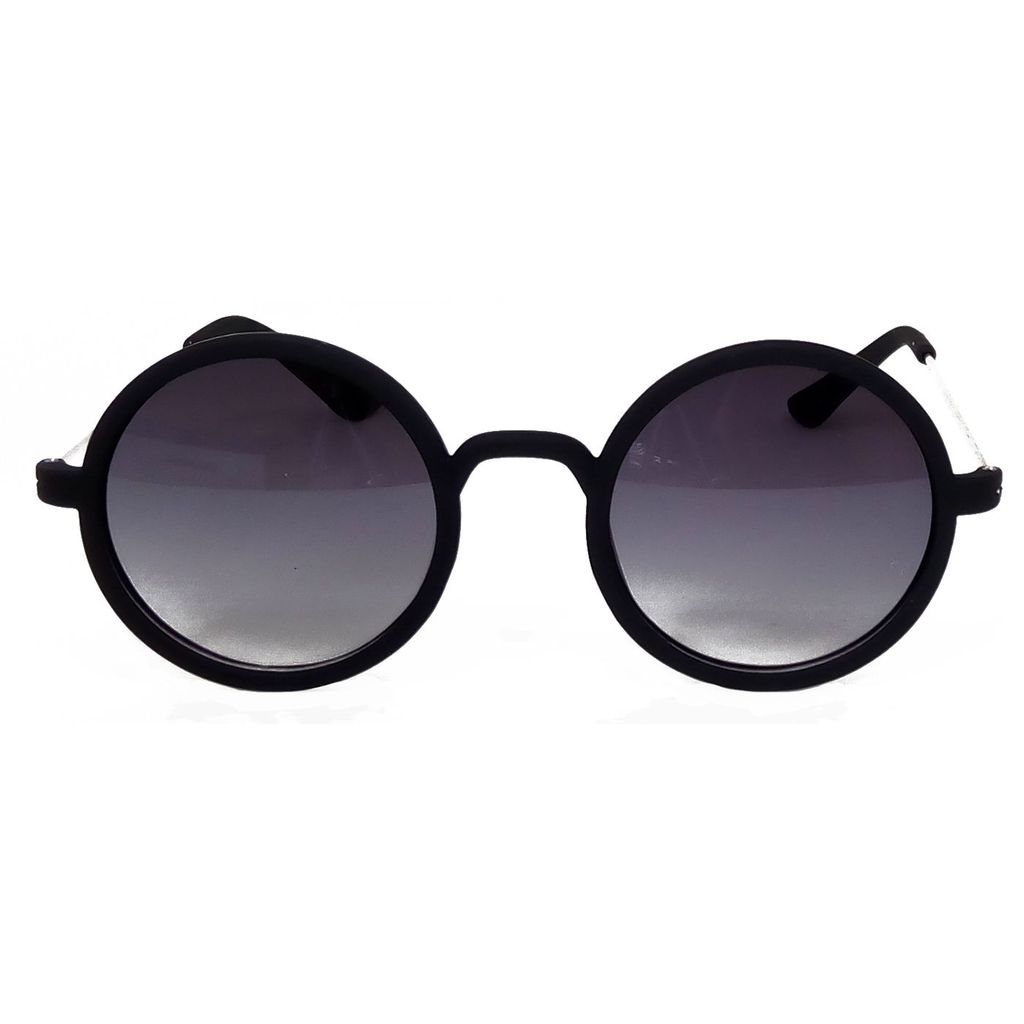 Hrinkar Grey Round Cooling Glass Silver Frame Best Sunglasses for Men & Women - HRS239