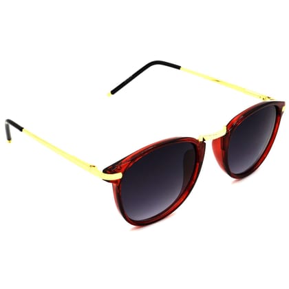 Hrinkar Grey Round Glasses Red Frame Best Goggles for Men & Women - HRS236-RD