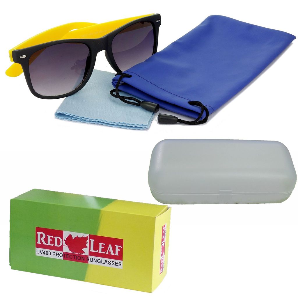 Hrinkar Grey Rectangular Stylish Goggles Yellow Frame Sunglasses for Men & Women - HRS23