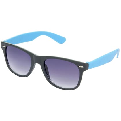 Hrinkar Grey Rectangular Cooling Glass Blue Frame Best Sunglasses for Men & Women - HRS21