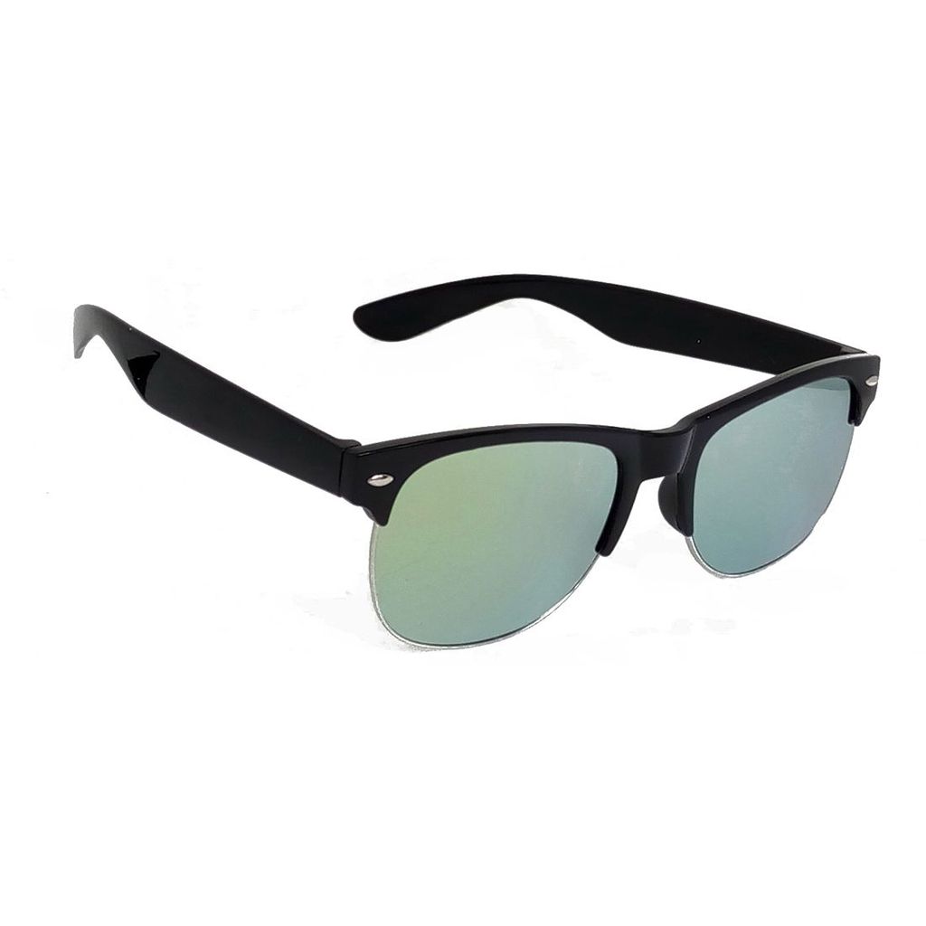 Hrinkar Golden Rectangular Sunglasses Brands Black Frame Goggles for Men & Women - HRS255