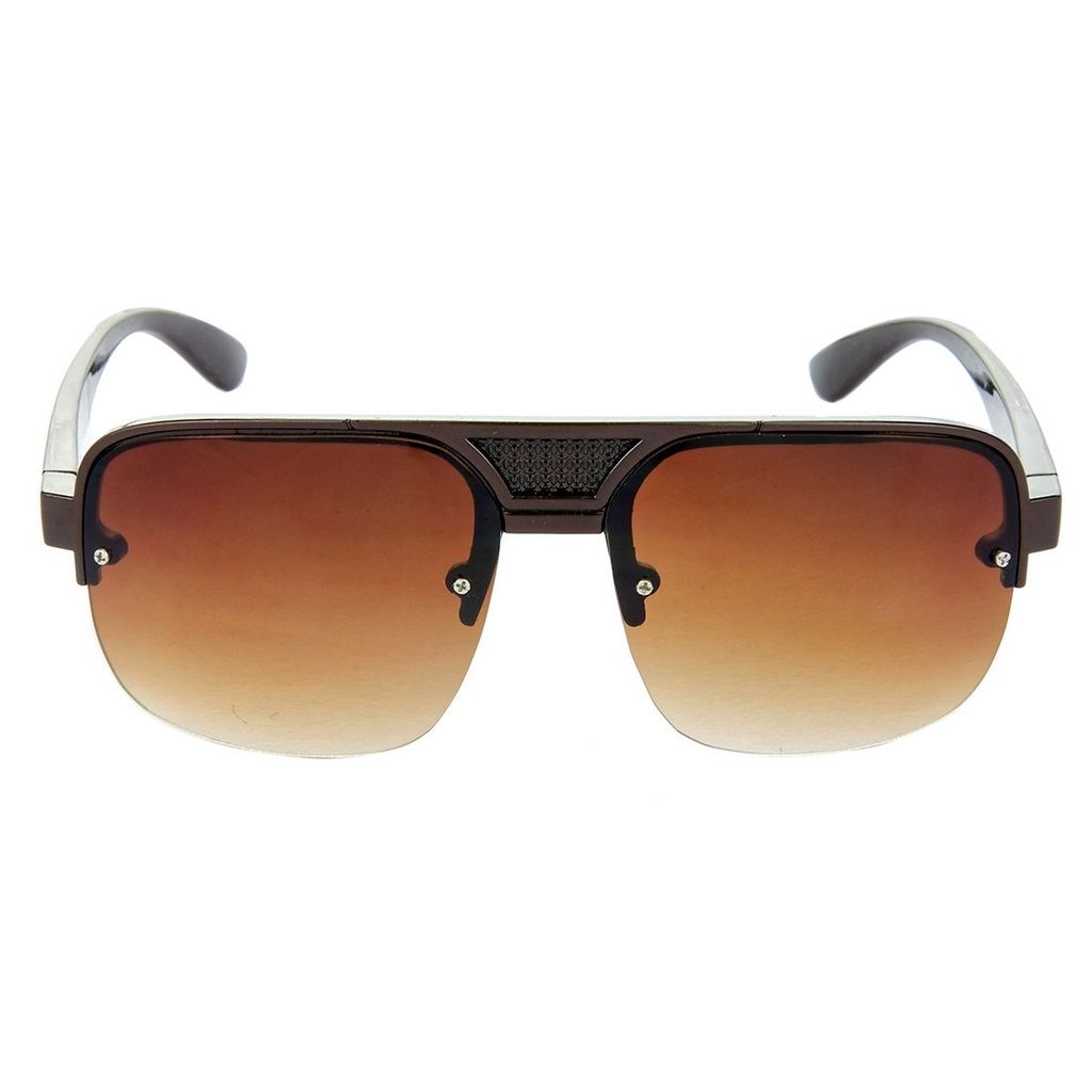 Hrinkar Brown Rectangular Sunglasses Brands Brown Frame Goggles for Men & Women - HRS260