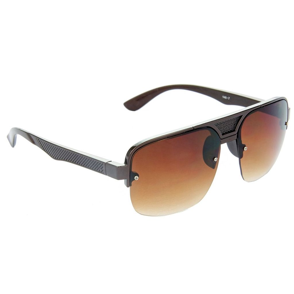 Hrinkar Brown Rectangular Sunglasses Brands Brown Frame Goggles for Men & Women - HRS260