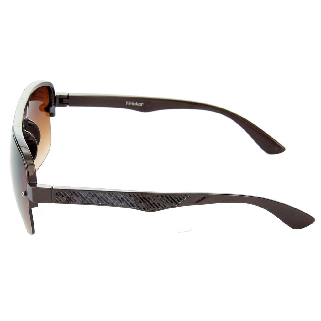 Hrinkar Brown Rectangular Sunglasses Brands Brown Frame Goggles for Men & Women - HRS260
