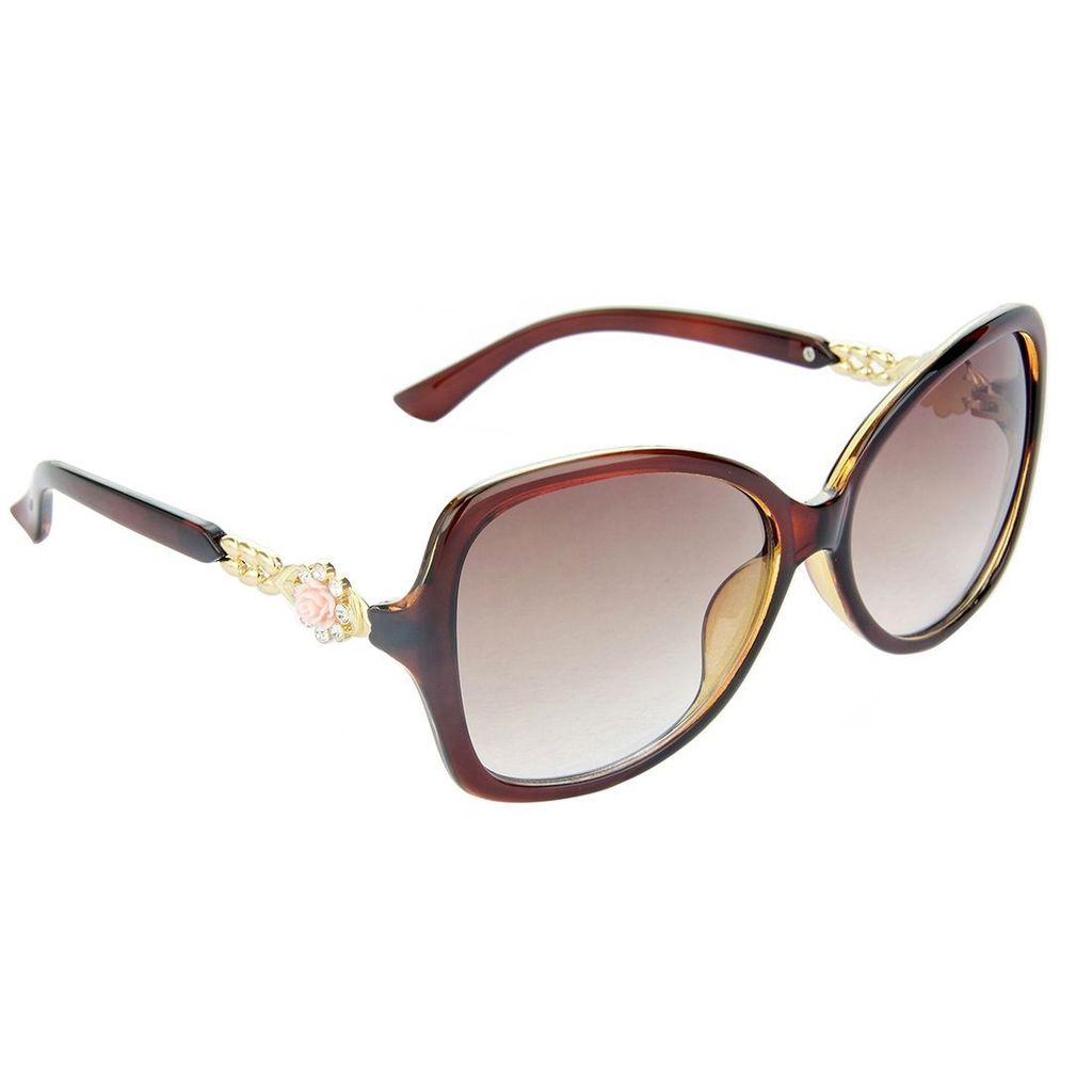 Hrinkar Brown Over-sized Sunglasses Styles Brown Frame Glasses for Women - HRS262 - Sunglasses | Buy online on ZillyBuy
