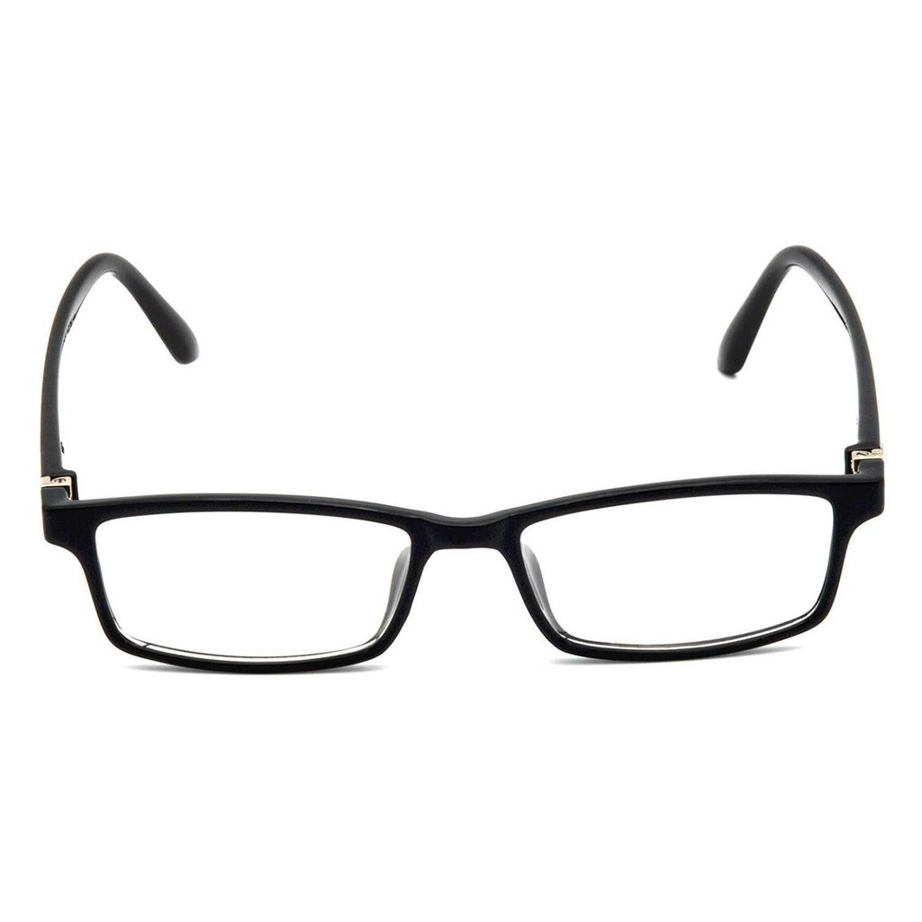 Hrinkar Trending Eyeglasses: Black Rectangle Optical Spectacle Frame For Men & Women |HFRM-BK-12