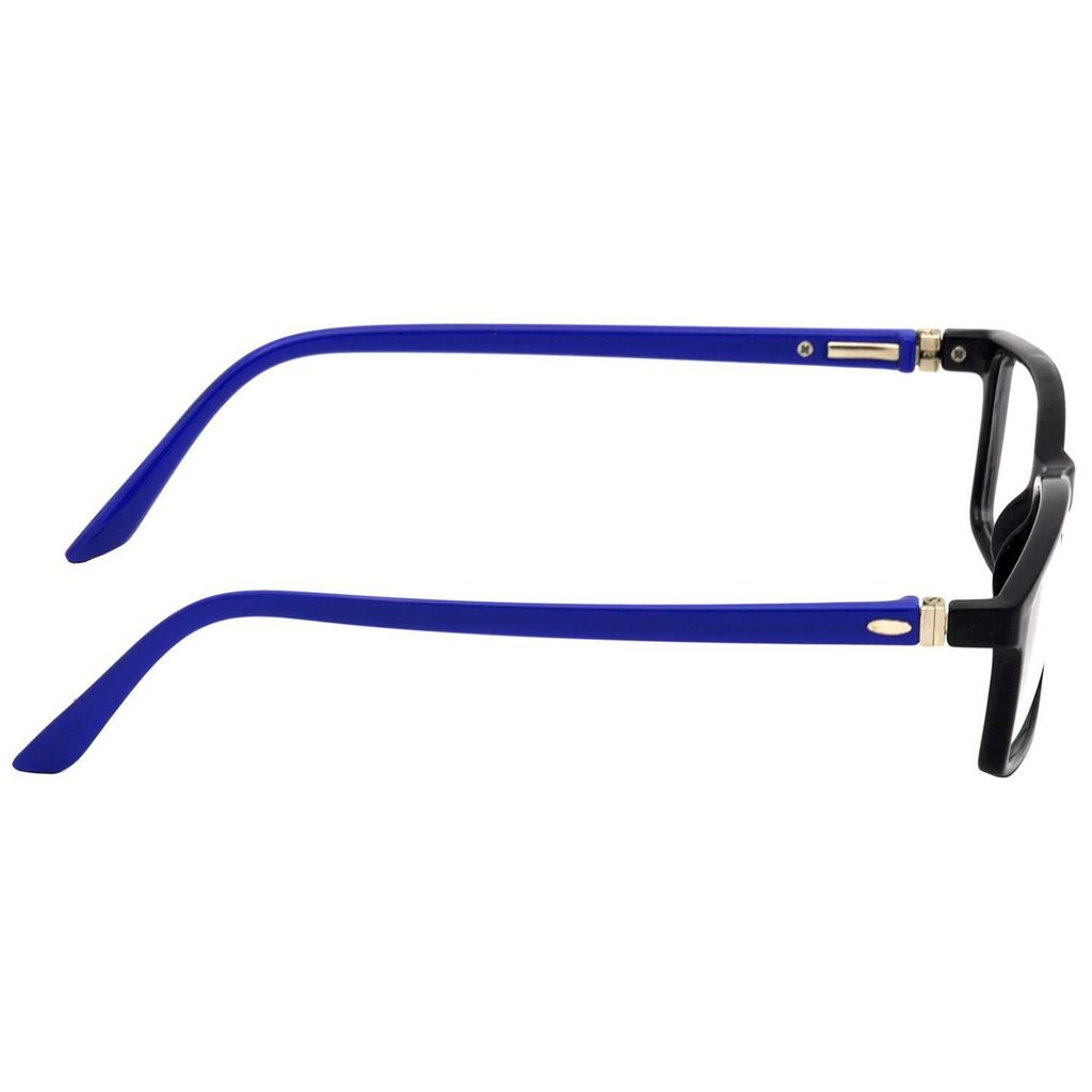 Hrinkar Trending Eyeglasses: Blue and Black Rectangle Optical Spectacle Frame For Men & Women |HFRM-BK-BU-11