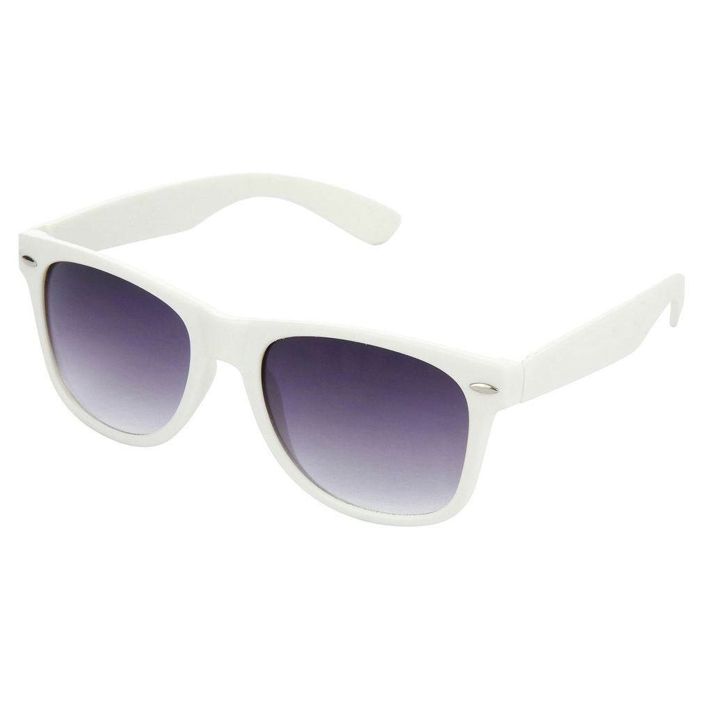 Hrinkar Grey Rectangular Sunglasses Brands White Frame Goggles for Men & Women - HRS30 - Sunglasses | Buy online on ZillyBuy