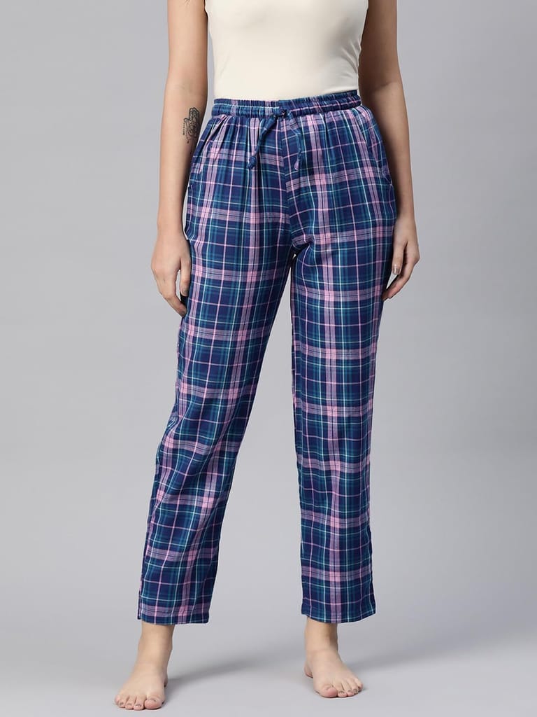One Femme Women Checked Regular Fit Pyjama Lower