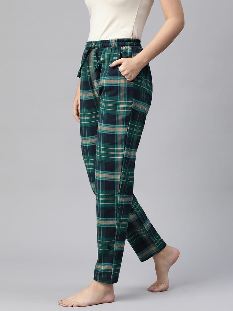 One Femme Women Checked Regular Fit Pyjama Lower