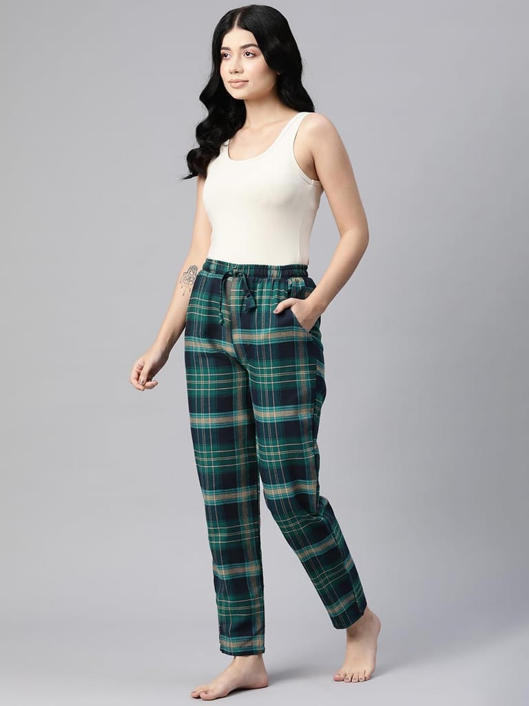 One Femme Women Checked Regular Fit Pyjama Lower