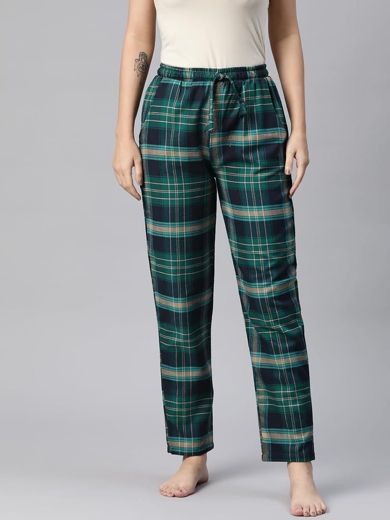 One Femme Women Checked Regular Fit Pyjama Lower