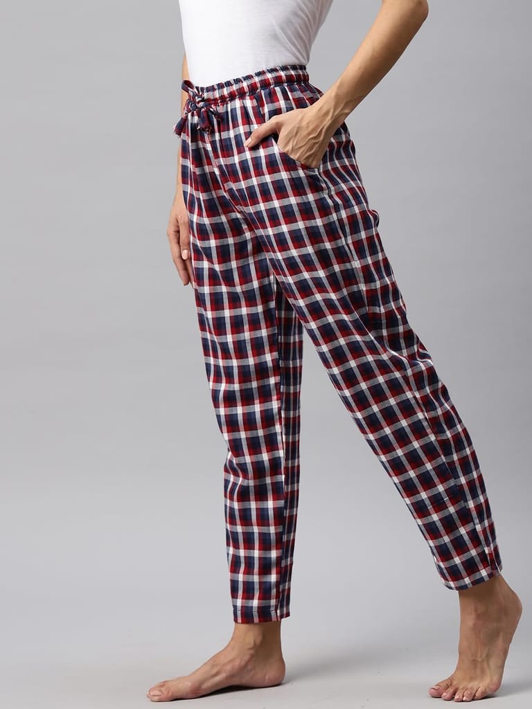 One Femme Women Checked Regular Fit Pyjama Lower