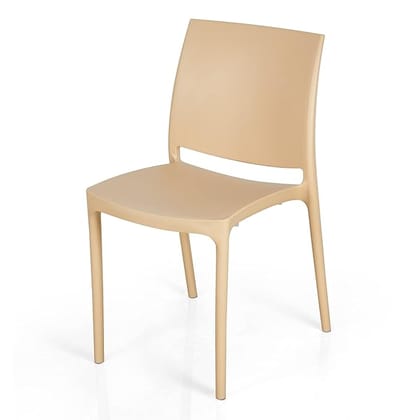 Plastic Mid Back with Arm Chair | Chairs for Home| Dining Room| Bedroom| Kitchen| Living Room| Office - Outdoor - Garden | Dust Free |100% Polypropylene Stackable Chairs | Set of 4