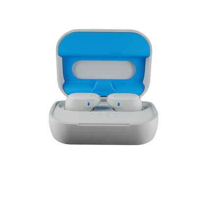 Skullcandy Grind True Wireless in-Ear Bluetooth Earbuds Compatible with iPhone and Android Charging Case and Microphone Great for Gym,Sports,and Gaming IP55 Water Dust Resistant - (Light Gray Blue)