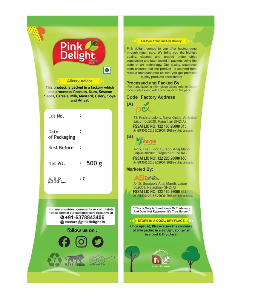 Pink Delight Unpolished And Dry Urad Chilka Dal | 500g Pack