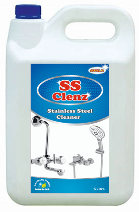 SS Clenz- Citrus-5L| Tap & Shower Cleaner| for Bathrooms, Washrooms, Steel handles| No Alcohol| Safe for Any types of Stainless steel| removes Hard Water Stains Instantly|Water Based