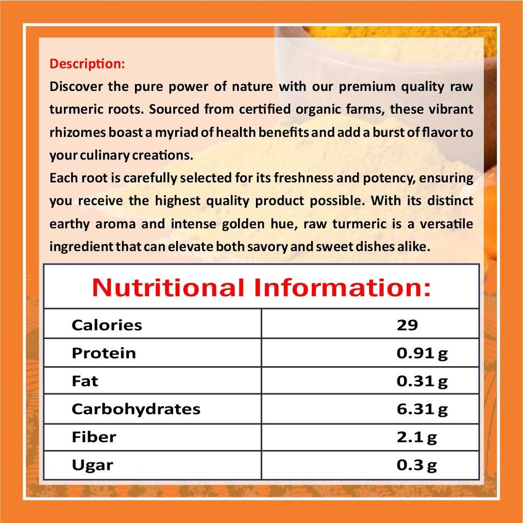 Raw Turmeric (500 gm)