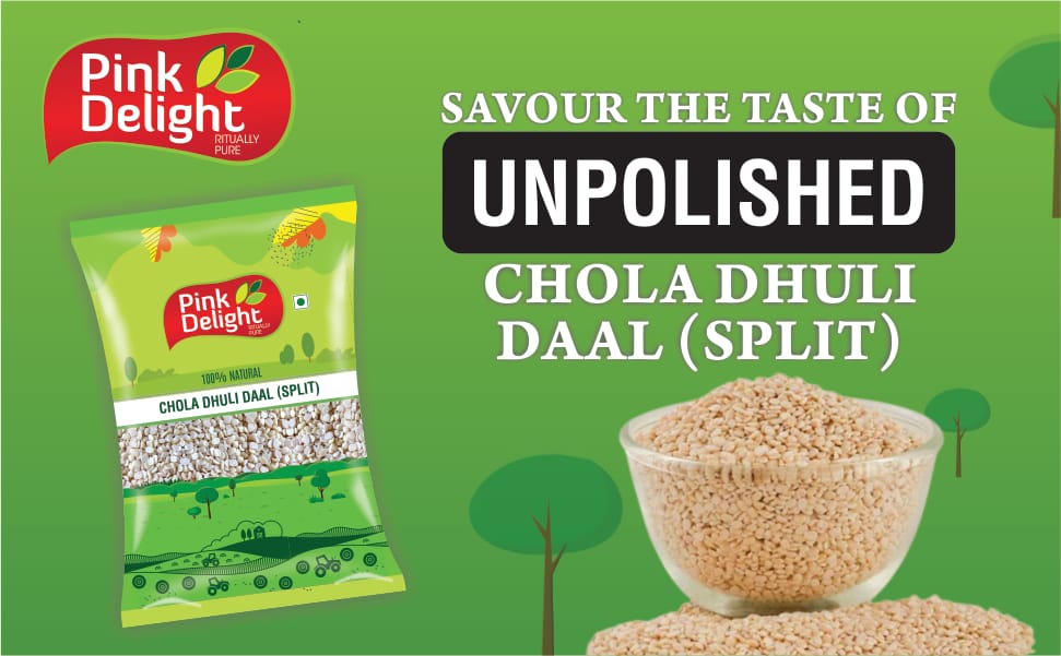 Pink Delight Unpolished Chola Mogar | Chola Dhuli Dal | 1 kg Pack