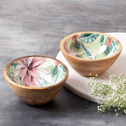 Elysian Tropical Mango Wood Bowl Set of 2