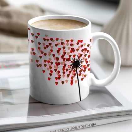 Heart Print Ceramic Coffee Mug