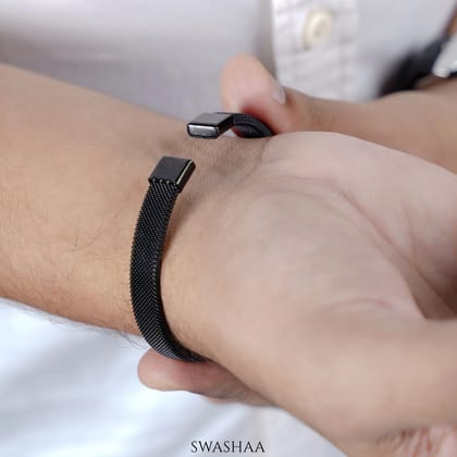 Shaan Cuff Men's Bracelet Black