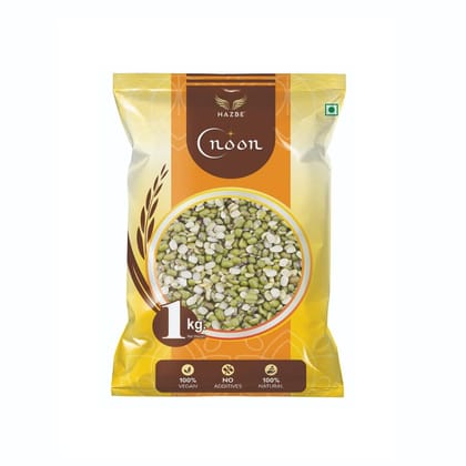 HAZBE Noon Green Moong Dal Split/Chilka 1kg