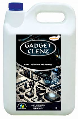 Gadget Clenz 5 Litre - Gadget Cleaner  | Suitable and safe for All types of  Gadgets like Laptop, TV, Mobile phone, Camera | Kills 99.9% Germs| Alcohol Free| Water based| No harsh chemicals