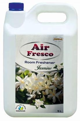 Air Fresco -Jasmine-  5 Litre - Room Freshener & Ambience  Freshener  | Long Lasting Fragrance |Instant Odor Elimination | Easy to use Spray of Diffuse| Enhances Mood and Well-Being| Alcohol Free| Water based| No harsh chemicals|  | Safe to use anywhere|