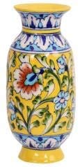 Blue Pottery Ceramic Flower Pot Vase for Living Room