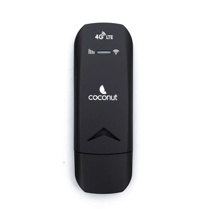 Coconut Konnect 4G Dongle, Dual Band - All SIM Support (2.4/5Ghz), 4G Data Card, Upto 150mbps(black)