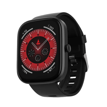 boAt Ultima Chronos | Smartwatch with 1.96" (4.97cm) AMOLED Display, BT Calling, Crest OS+, 100+ Watch Faces Active Black