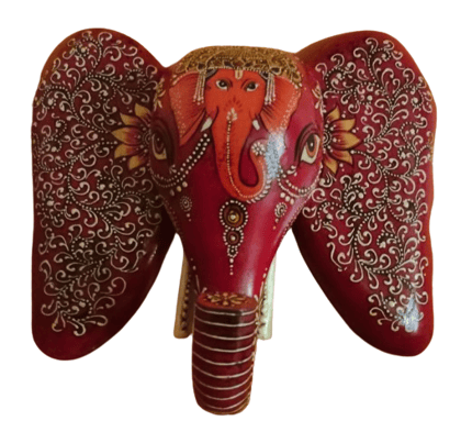 Daksh Art and Crafts decorative Wooden Elephant Head | Wall Hanging | Wall Decor for Home & Office Decor I Living Room I Guest Room I Showpiece