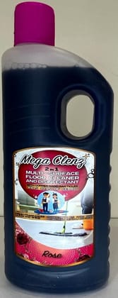 Mega Clenz 500ml -Rose| Surface & Floor Cleaner Liquid | Suitable for All types Floor & Surfaces Cleaner | Kills 99.9% Germs| Alcohol Free