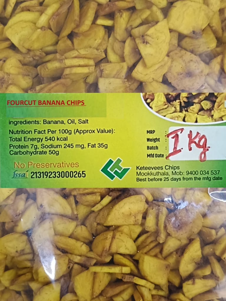 Keteevees Fourcut Banana Chips