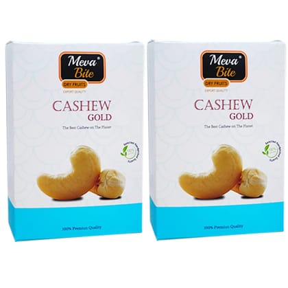 MevaBite Crunchy Gluten Free Cashew | Plain | 100% Natural Premium Whole Cashews | Nutritious & Delicious Kaju |100% Pure and Organic Cashews | Tasty & Crunchy Kaju (King Size (W240), 2x100 Grams)