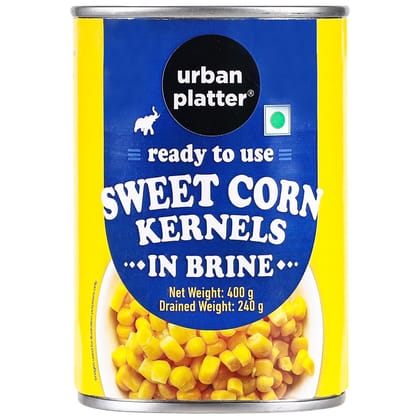 Urban Platter Ready to Use Sweet Corn Kernels in Brine, 400g (Drained Weight 240g)
