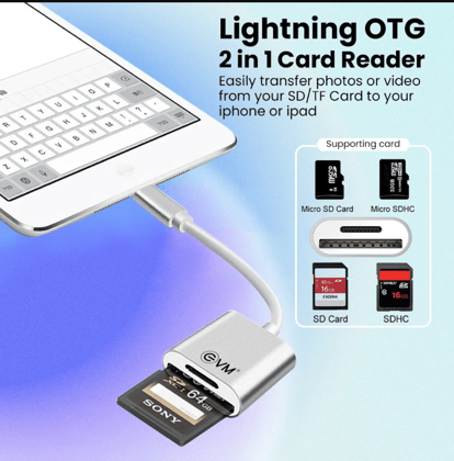 EVM LIGHTNING OTG 2 IN 1 CARD READER