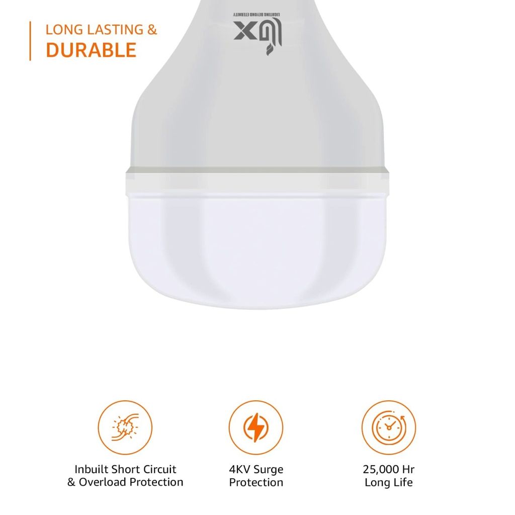 UBX Electric Eternal Shine LED Bulb | 40 Watts | 12 Months Warranty | Cool White (Pack of 1)