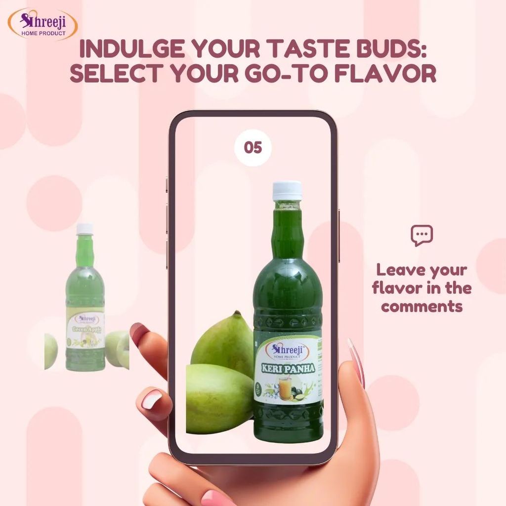 Shreeji Keri panha syrup Mix with Water for Making Juice 750 ml