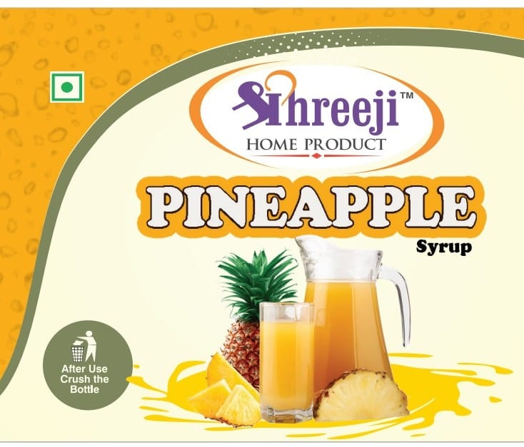 Shreeji Pineapple Syrup Mix with Water for Making Juice 750 ml