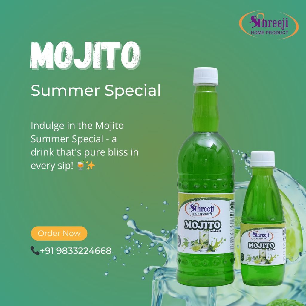 Shreeji Mojito Syrup Mix with Water for Making Juice 750 ml