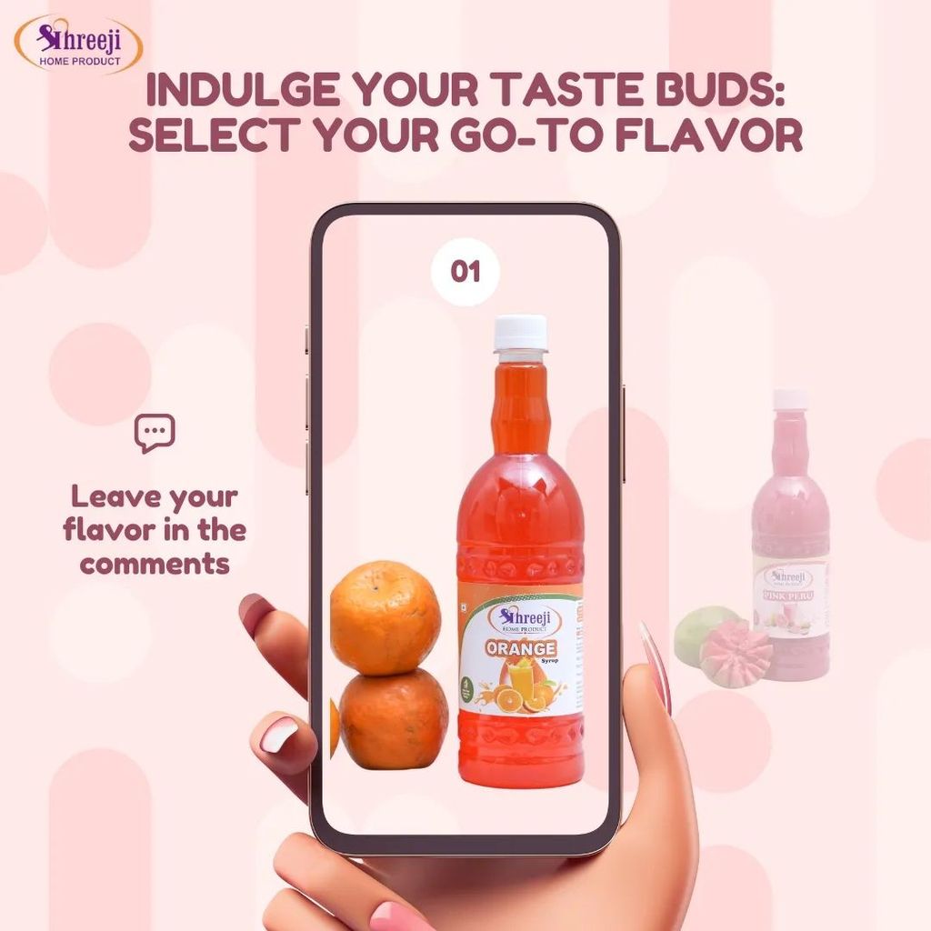 Shreeji Orange Syrup Mix with Water for Making Juice 750 ml