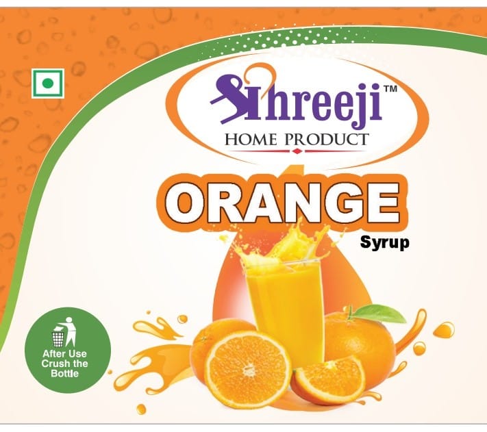 Shreeji Orange Syrup Mix with Water for Making Juice 750 ml
