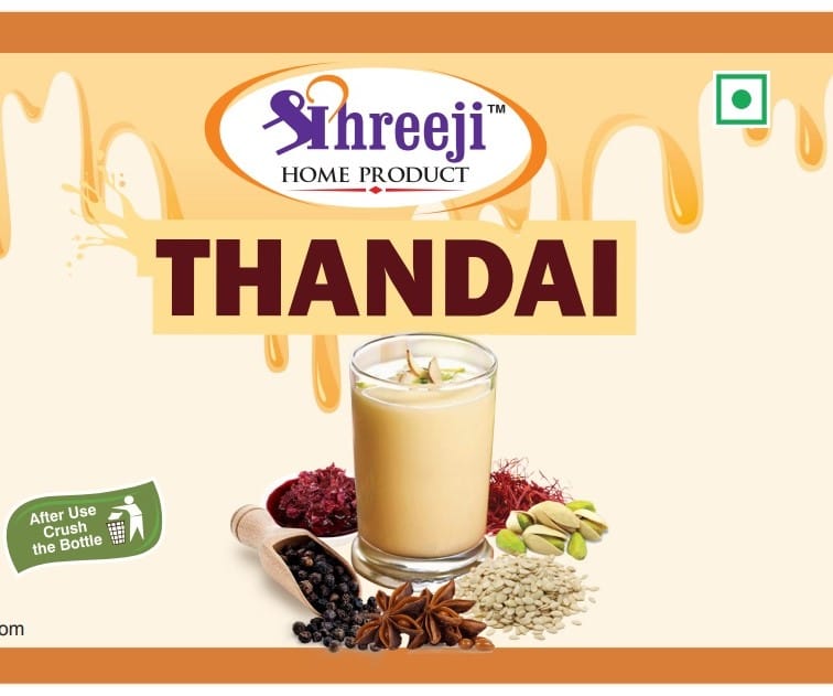 Shreeji Thandai Syrup Mix With Milk For Making Milkshake 750 ml
