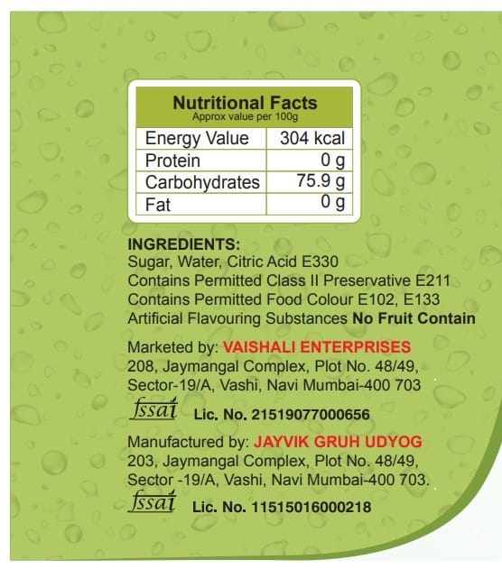 Shreeji Green Apple Syrup Mix With Water For Making Juice 750 ml