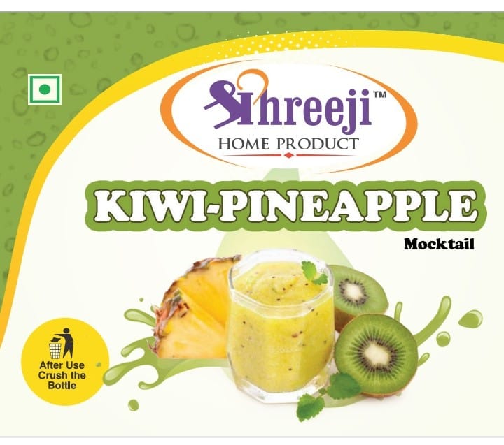 Shreeji Kiwi pineapple Syrup Mix with Water for Making Juice 750 ml