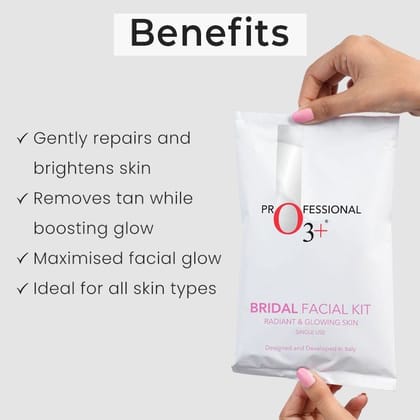 O3+ Bridal Facial Kit for Radiant & Glowing Skin (54gm+66ml) + O3+ Bridal Facial Oxygenating Glow Skin Kit For Oily & Acne Prone Skin (81gm) Pack of 2